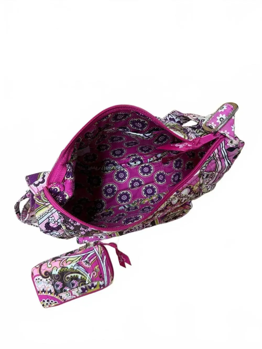 Vera Bradley Quilted Crossbody Bag with Matching Wallet